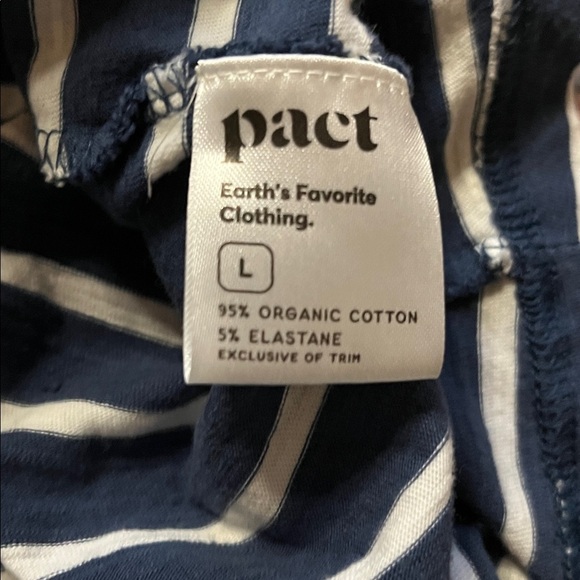 Pact Organic Cotton Stripped Dress Size L - Picture 6 of 7